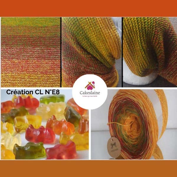 Produit Cake Pelote de laine ref: CL N°E8